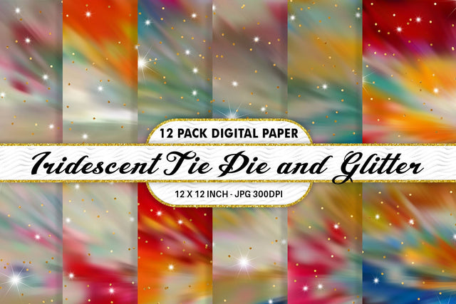 Digital Paper Iridescent metallic Tie Dye and Glitter background Digital Pattern artnoy 