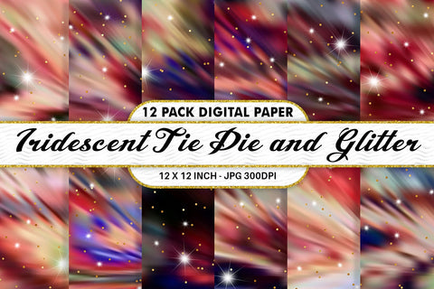 Digital Paper Iridescent metallic Tie Dye and Glitter background Digital Pattern artnoy 