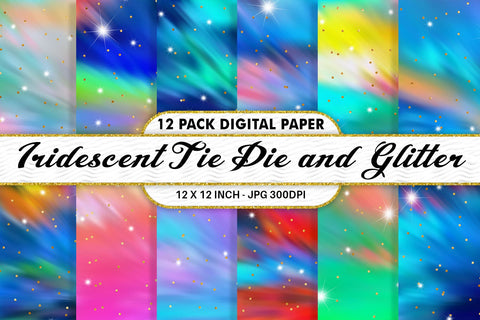 Digital Paper Iridescent metallic Tie Dye and Glitter background Digital Pattern artnoy 