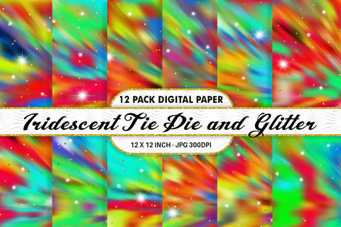 Digital Paper Iridescent metallic Tie Dye and Glitter background Digital Pattern artnoy 
