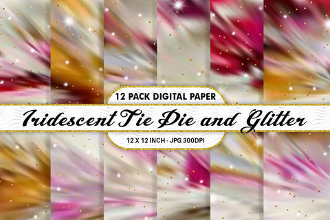 Digital Paper Iridescent metallic Tie Dye and Glitter background Digital Pattern artnoy 