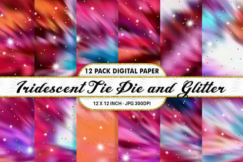 Digital Paper Iridescent metallic Tie Dye and Glitter background Digital Pattern artnoy 