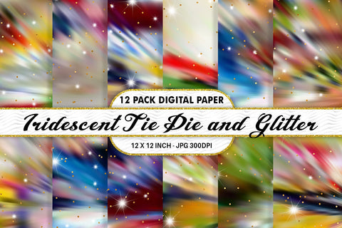 Digital Paper Iridescent metallic Tie Dye and Glitter background Digital Pattern artnoy 
