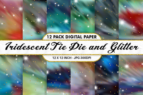 Digital Paper Iridescent metallic Tie Dye and Glitter background Digital Pattern artnoy 