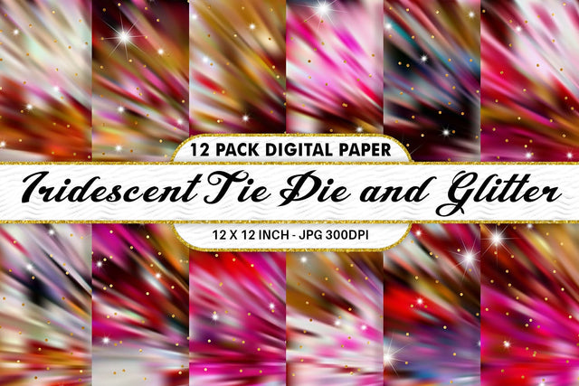 Digital Paper Iridescent metallic Tie Dye and Glitter background Digital Pattern artnoy 