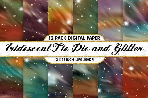 Digital Paper Iridescent metallic Tie Dye and Glitter background Digital Pattern artnoy 
