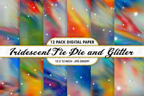 Digital Paper Iridescent metallic Tie Dye and Glitter background Digital Pattern artnoy 