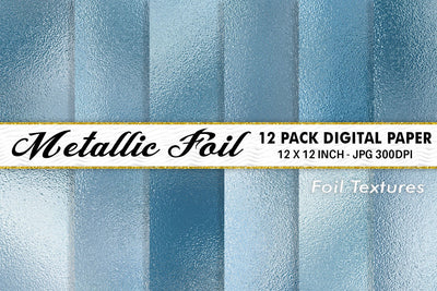 Digital Paper Light blue Metallic foil texture background Digital Pattern artnoy 
