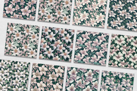 Digital Paper Lily Seamless Pattern Digital Pattern artnoy 