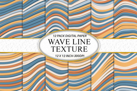Digital paper line wave background Digital Pattern artnoy 