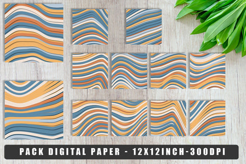 Digital paper line wave background Digital Pattern artnoy 