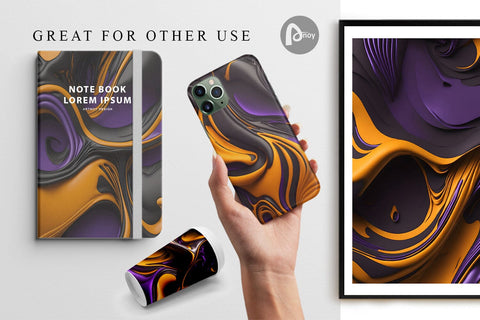 Digital Paper Liquid Halloween color Digital Pattern artnoy 