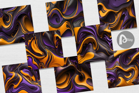 Digital Paper Liquid Halloween color Digital Pattern artnoy 