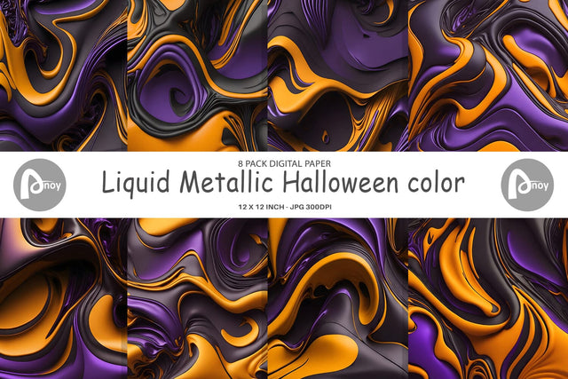 Digital Paper Liquid Halloween color Digital Pattern artnoy 
