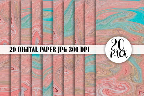 Digital paper liquid wave background Digital Pattern artnoy 