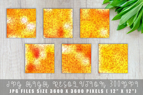Digital paper marble acrylic texture with gradient orange color background Digital Pattern artnoy 
