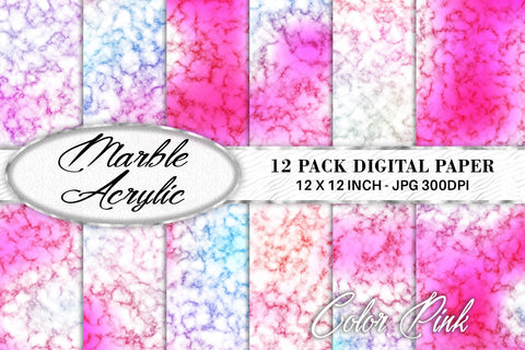 Digital paper marble acrylic texture with gradient pink color background Digital Pattern artnoy 