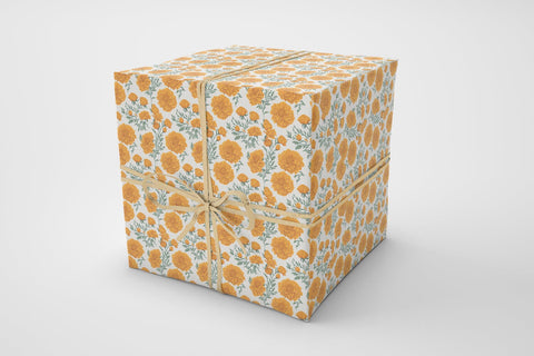 Digital Paper Marigold Flower Seamless Pattern Digital Pattern artnoy 