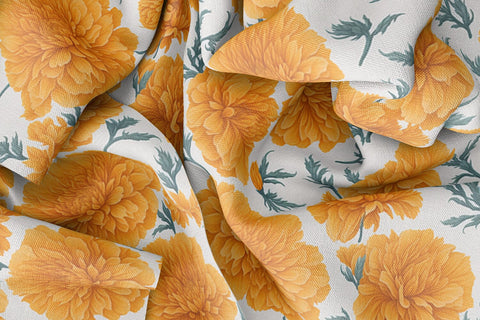 Digital Paper Marigold Flower Seamless Pattern Digital Pattern artnoy 