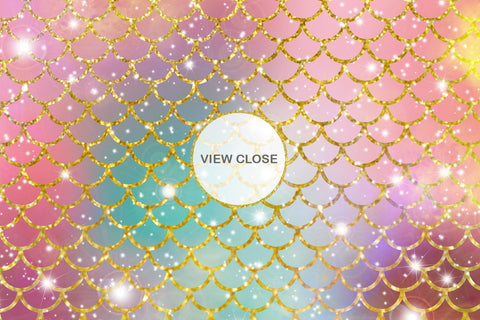 Digital paper mermaid scales pattern with galaxy space background Digital Pattern artnoy 