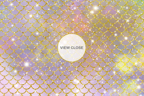 Digital paper mermaid scales pattern with galaxy space background Digital Pattern artnoy 