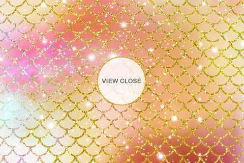 Digital paper mermaid scales pattern with galaxy space background Digital Pattern artnoy 