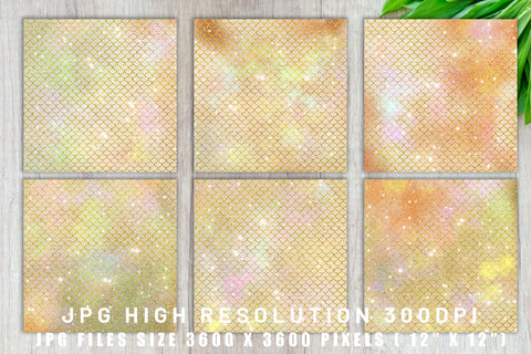 Digital paper mermaid scales pattern with galaxy space background Digital Pattern artnoy 