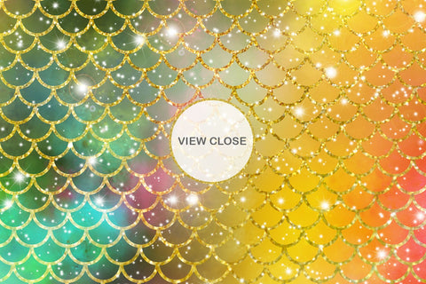 Digital paper mermaid scales pattern with galaxy space background Digital Pattern artnoy 