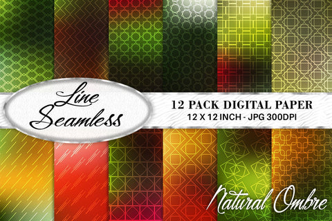 Digital paper mix line pattern on gradient color background Digital Pattern artnoy 
