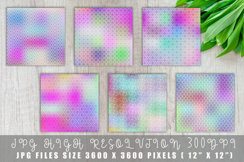 Digital paper mix line pattern on gradient iridescent color background Digital Pattern artnoy 