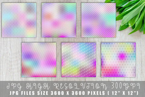 Digital paper mix line pattern on gradient iridescent color background Digital Pattern artnoy 