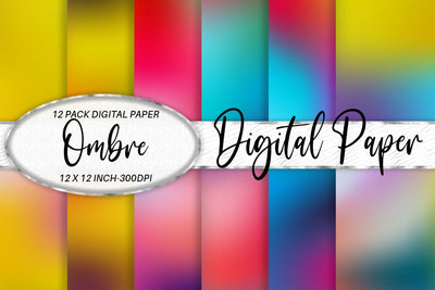 Digital paper ombre texture and bright color background Digital Pattern artnoy 
