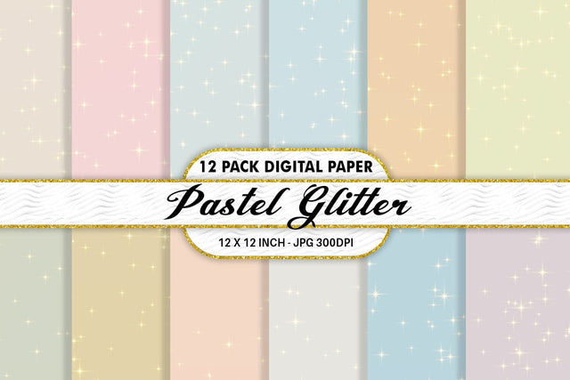 Digital Paper pastel color and glitter background Digital Pattern artnoy 