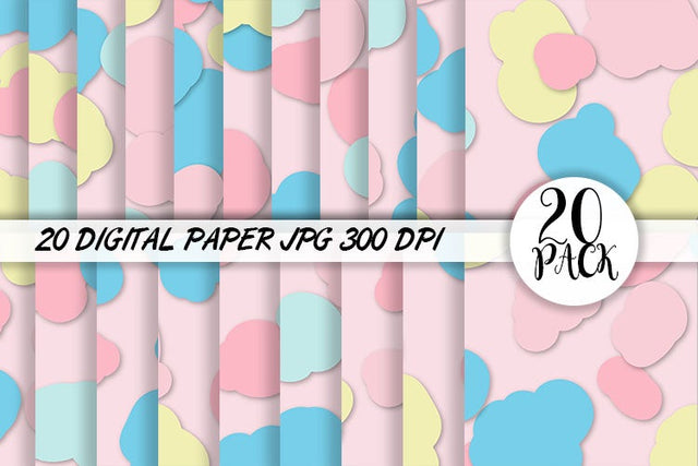 Digital Paper pastel color background Digital Pattern artnoy 