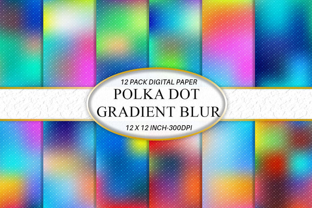 Digital Paper polka dot pattern with gradient colorful background Digital Pattern artnoy 