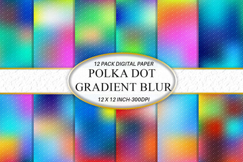 Digital Paper polka dot pattern with gradient colorful background Digital Pattern artnoy 