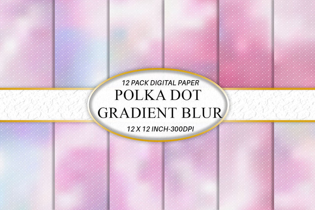 Digital Paper polka dot pattern with pink gradient color background Digital Pattern artnoy 