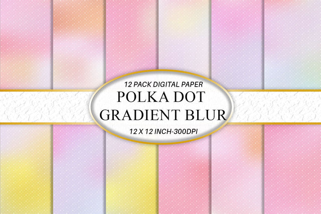Digital Paper polka dot pattern with pink gradient color background Digital Pattern artnoy 