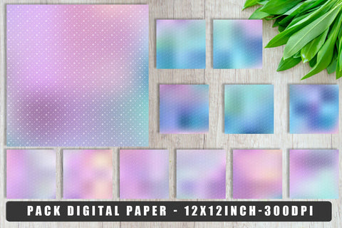 Digital Paper polka dot pattern with pink gradient color background Digital Pattern artnoy 