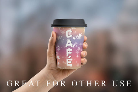 Digital Paper Rainbow and star pattern background Digital Pattern artnoy 