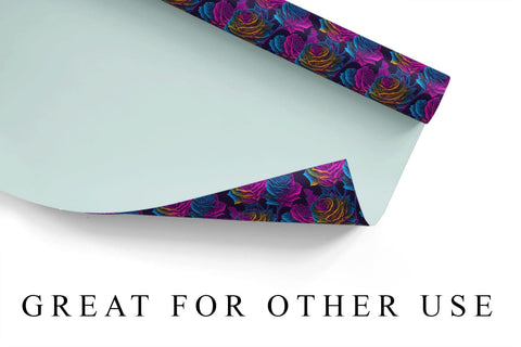 Digital Paper Rainbow Neon Rose Flower Seamless Pattern Digital Pattern artnoy 