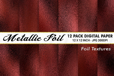 Digital Paper red Metallic foil texture background Digital Pattern artnoy 