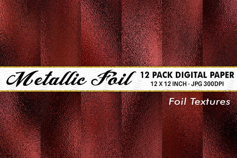 Digital Paper red Metallic foil texture background Digital Pattern artnoy 