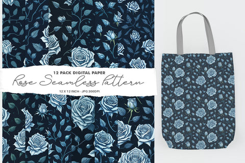 Digital Paper Roses Flower Seamless Pattern Digital Pattern artnoy 