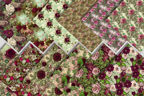 Digital paper seamless pattern flower illustration Digital Pattern artnoy 