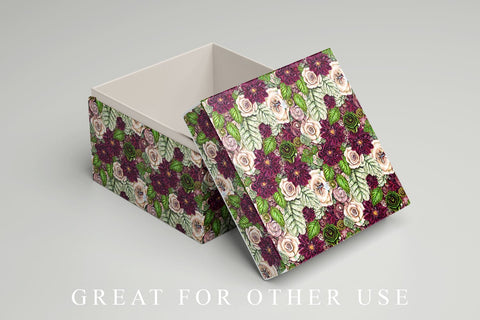 Digital paper seamless pattern flower illustration Digital Pattern artnoy 