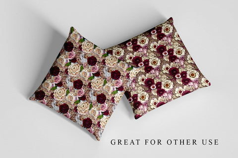 Digital paper seamless pattern flower illustration Digital Pattern artnoy 