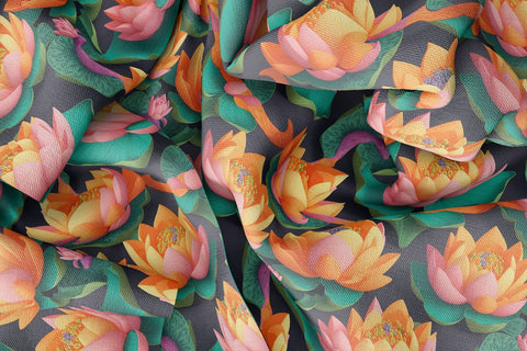 Digital paper seamless pattern of lotus flowers Digital Pattern artnoy 