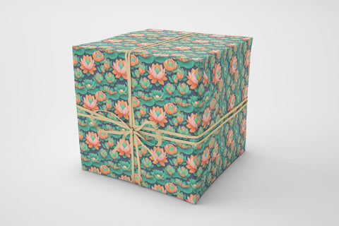 Digital paper seamless pattern of lotus flowers Digital Pattern artnoy 