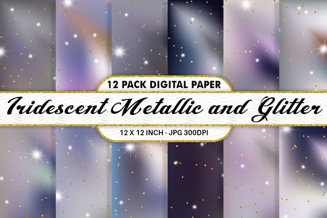 Digital paper silver iridescent metallic and glitter Digital Pattern artnoy 